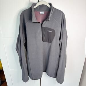 Columbia Omni-Heat Helix Mens XL Quarter Zip Thermal‎ Pullover Gray $70 Retail